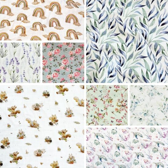 Digital printed muslin